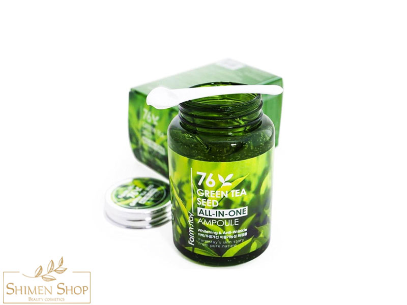 آمپول ضد پیری و روشن کننده چای سبز مناسب انواع پوست فارم استی 250 میل