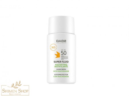 کرم ضدآفتاب فلوئیدی پوست چرب و مختلط بابه BABE با حجم 50 میل