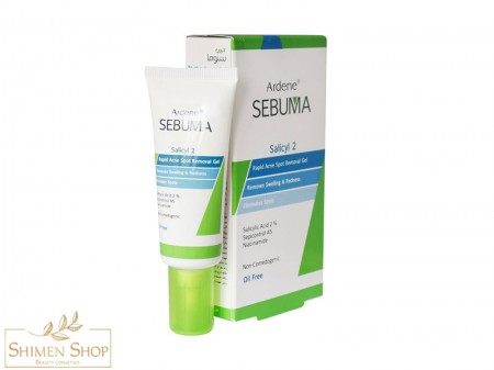 ژل لایه بردار برطرف کننده جای جوش سالیسیلیک اسید 2درصد مناسب پوستهای چرب و جوشدار آردن سبوما 20 میل