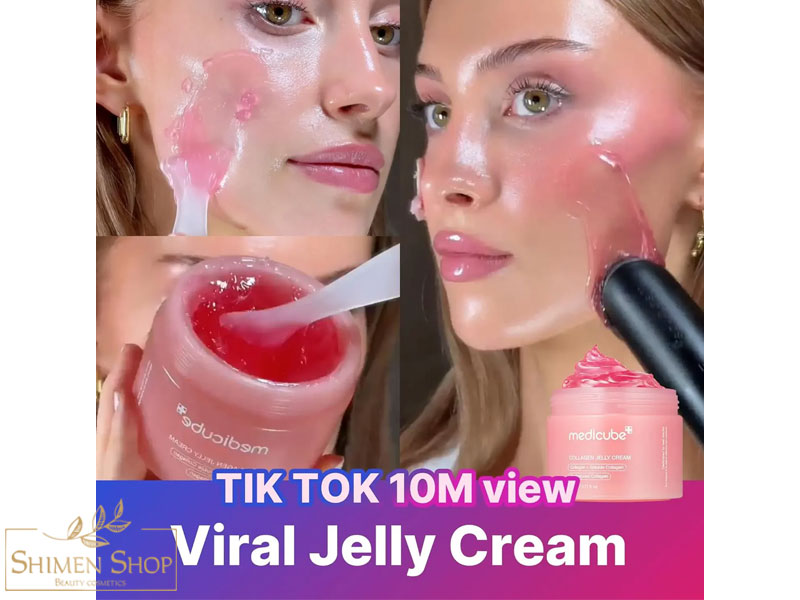 کرم ژله ای کلاژن مدی کیوب آبرسانی عمیق و جوانساز با کلاژن دریایی 50 میل