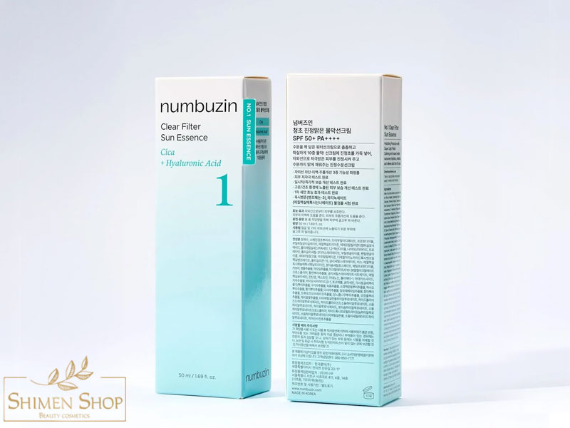 اسنس ضد آفتاب تسکین دهنده و روشن کننده شماره 1 نامبوزین Numbuzin( فوق العاده سبک) 50 میل