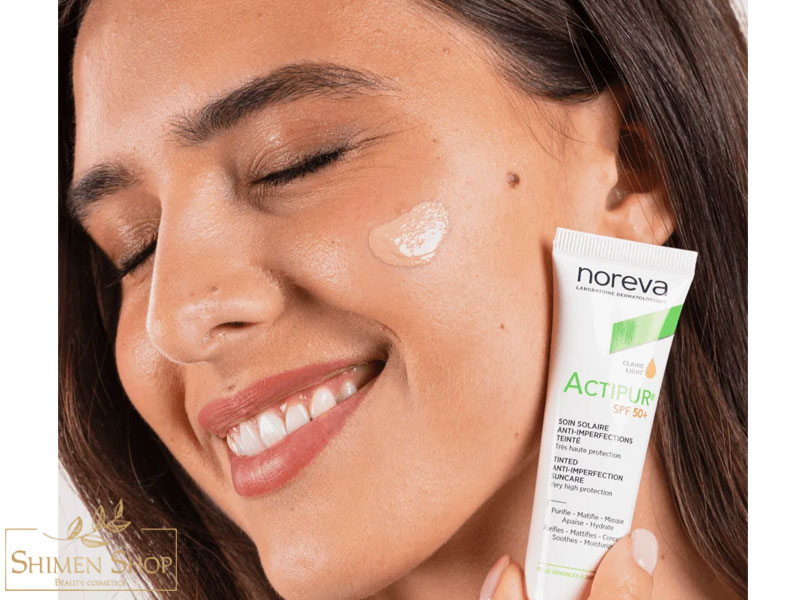 کرم ضدآفتاب رنگی ضدجوش اکتی‌پور نوروا +SPF50 (رنگ لایت)