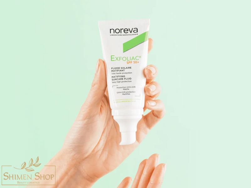ضدآفتاب فلوئیدی مات کننده و ضدجوش پوست چرب اکسفولیاک نوروا +SPF50