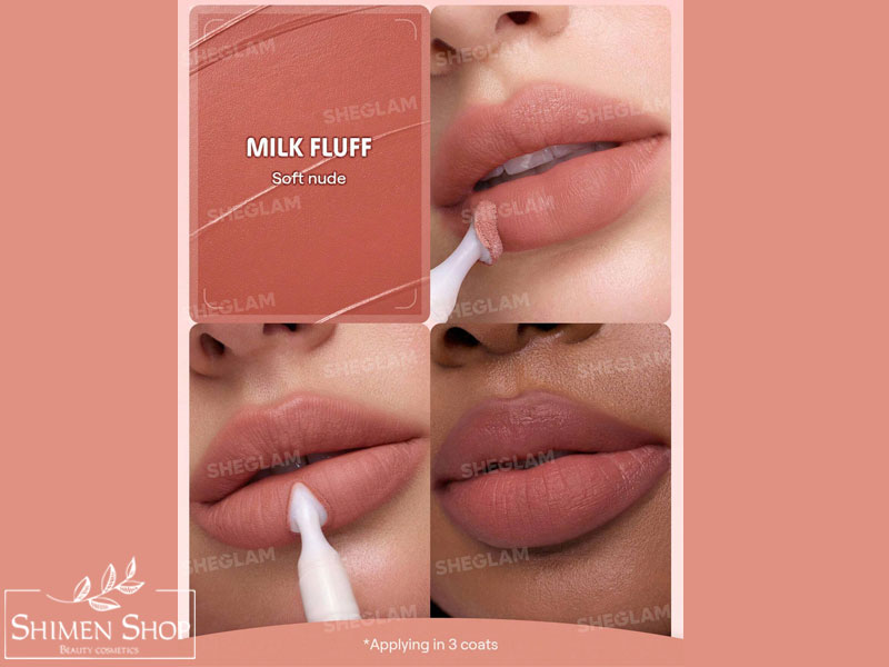 رژ لب مات، مخملی با جلوه محو شیگلم مدل Marshmallow Puff Lip Blur Pen