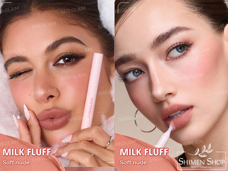 رژ لب مات، مخملی با جلوه محو شیگلم مدل Marshmallow Puff Lip Blur Pen