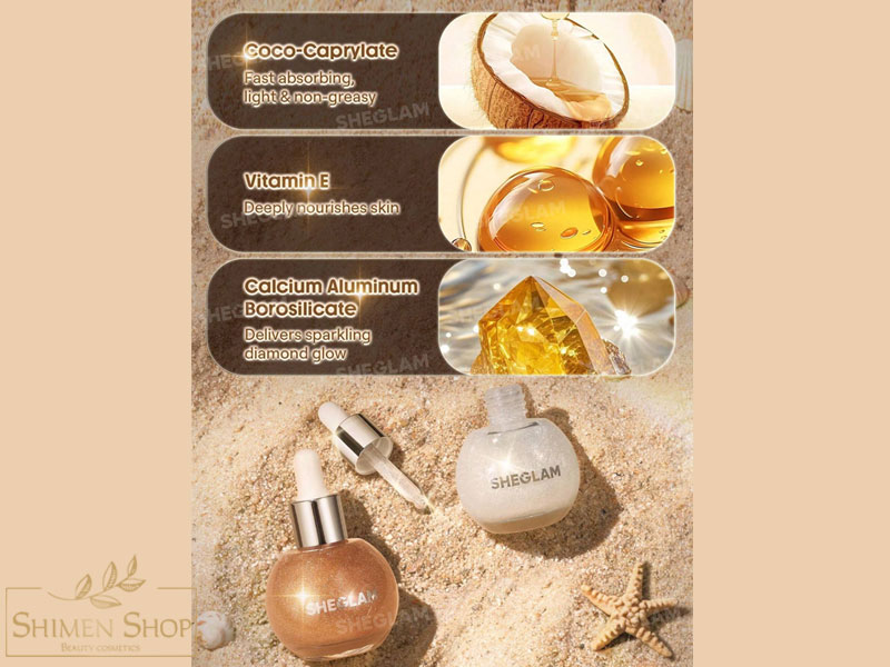 روغن بدن شاین‌دار و هایلایت‌کننده شیگلم رنگ Medusa