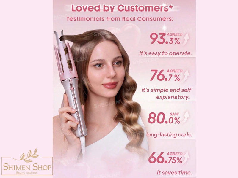 فر کننده مو اتوماتیک شیگلم مدل Cupid’s Charm( رنگ صورتی) 