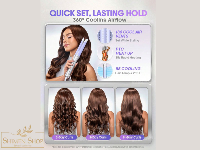 فرکننده چرخشی اتوماتیک مو شیگلم مدل Airflow Styler Pro با فناوری باد خنک