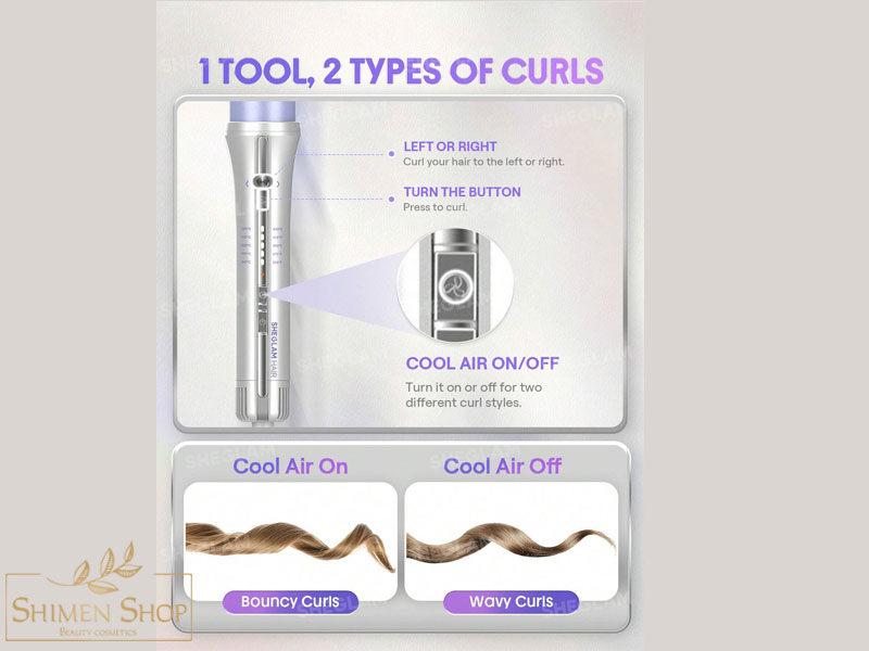 فرکننده چرخشی اتوماتیک مو شیگلم مدل Airflow Styler Pro با فناوری باد خنک