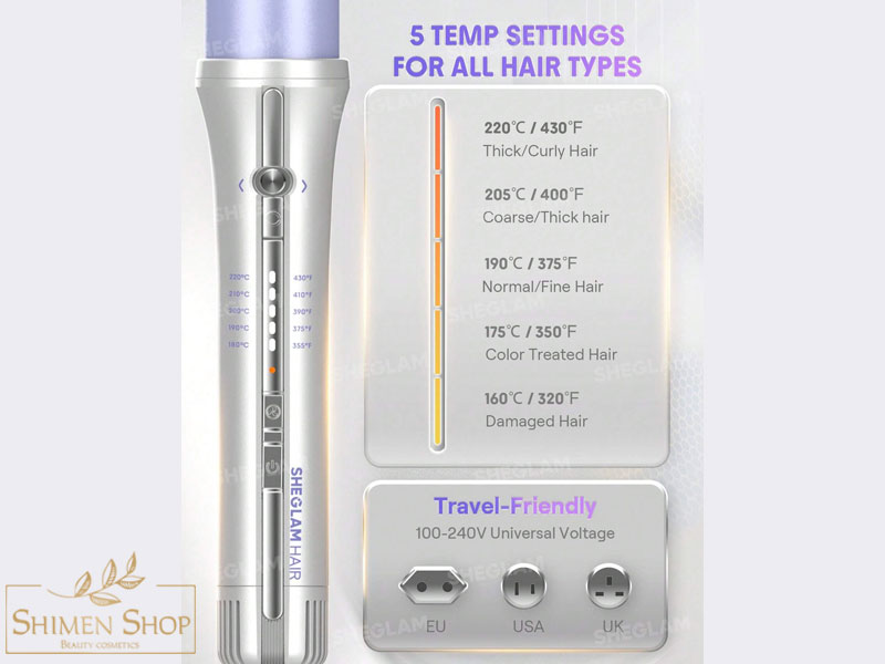فرکننده چرخشی اتوماتیک مو شیگلم مدل Airflow Styler Pro با فناوری باد خنک