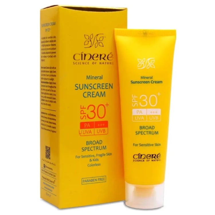 کرم ضد آفتاب سینره مناسب برای پوست‌های حساس